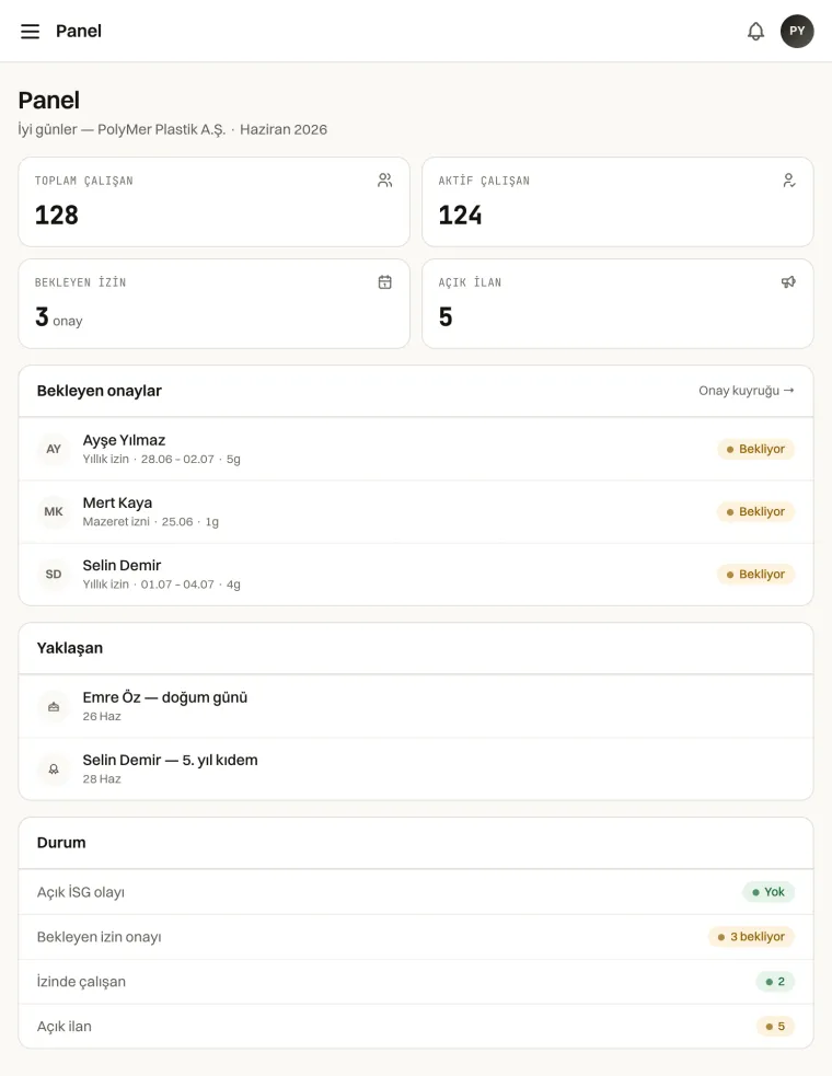 Folkena tablet görünümü — duyarlı arayüz